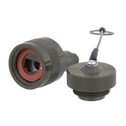 6类加固型RJ45插头，锌镍抛光，用于外径为0.190~0.270英寸（0.5厘米~0.7厘米）线缆，带防尘帽的图片