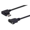 Displayport Right angle male to Displayport female panel mount  10 inches length的图片