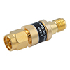 2W/9 dB RF Fixed Attenuator, SMA Male to SMA Female Brass Gold Body Up to 3 GHz的图片