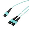 MPO24带引脚到2xMPO12带引脚，OM3 50 / 125um多模，LSZH护套，水蓝色，10米的图片