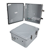 14x12x06 Polycarbonate Weatherproof NEMA 4X Enclosure, Modified Base Dark Gray的图片