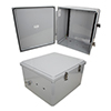 18x16x10 Polycarbonate Weatherproof NEMA 4X Enclosure, DIN Rail Mount Dark Gray的图片