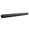 1.75"x19" (1U) 24 Port Category 6a Shielded Feed-Thru Coupler panel with Cable Manager的图片