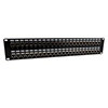 3.5"x19" (2U) 48 Port Category 5e Shielded Feed-Thru Coupler panel with Cable Manager的图片