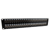 3.5"x19" (2U) 48 Port Category 6 Shielded Feed-Thru Coupler panel with Cable Manager的图片