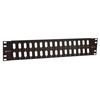 3.5×19英寸（8.9×48.3厘米）空白配线架，带32个通用DB9/HD15/HDMI开口，黑的图片