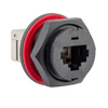 超6类/7类IP67级穿壁式或面板安装式防水耦合器套件，含TDG1026KS-C6A-DC及WP67-BHA-DC的图片