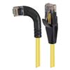 6类直角型RJ45以太网跳线，直通/直角左出线，黄，15英尺（4.6米）的图片