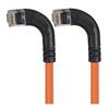 6类直角型RJ45以太网跳线，直角左出线/直角左出线，橙，2英尺（0.6米）的图片