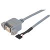 USB B型线缆，穿壁式母头/排母，0.5米的图片