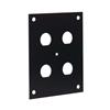 通用铝制子面板，带4个直径0.5in/1.3cm的D型孔，黑色的图片